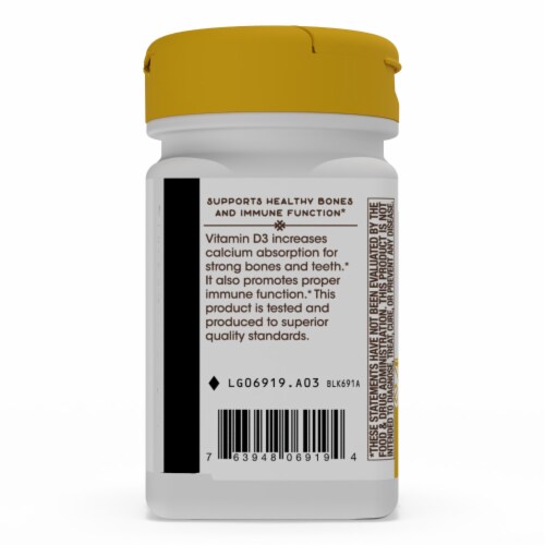Enzymatic Therapy Vitamin D3 Chocolate Chewable Tablets Perspective: left