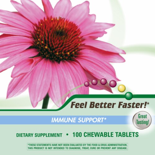 Enzymatic Therapy Esberitox Echinacea Chewable Tablets Perspective: left