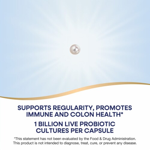Nature's Way Adults 50+ Probiotic Pearls No Refrigeration Required Softgels 1 Billion Cultures Perspective: left