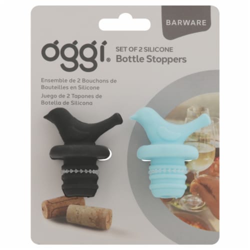 OGGI® Silicone Bottle Stoppers Perspective: left