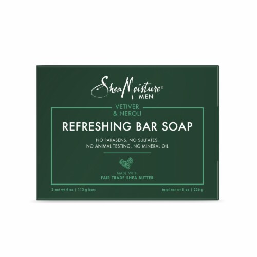 Shea Moisture® Men Vetiver & Neroli Refreshing Bar Soap Cleanser Perspective: left