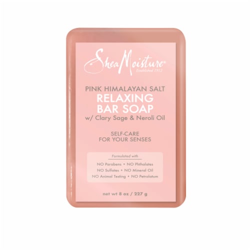SheaMoisture Pink Himalayan Salt Relaxing Bar Soap Perspective: left