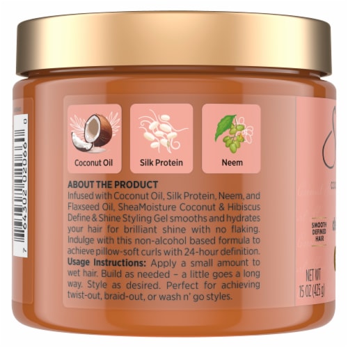 SheaMoisture® Coconut & Hibiscus + Flaxseed Defining Styling Gel Perspective: left