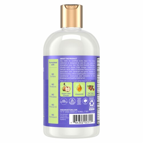 SheaMoisture Anti-Dandruff Apple Cider Vinegar & Salicylic Acid Shampoo Perspective: left