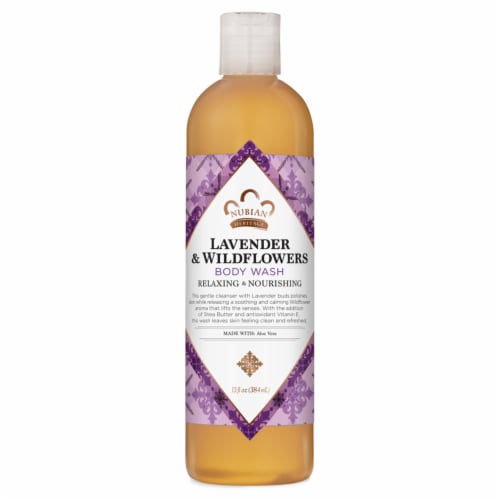 Nubian Heritage Lavender & Wildflowers Body Wash Perspective: left
