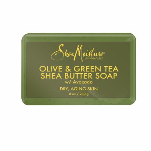 SheaMoisture Olive Oil and Green Tea Extract Bar Soap Perspective: left