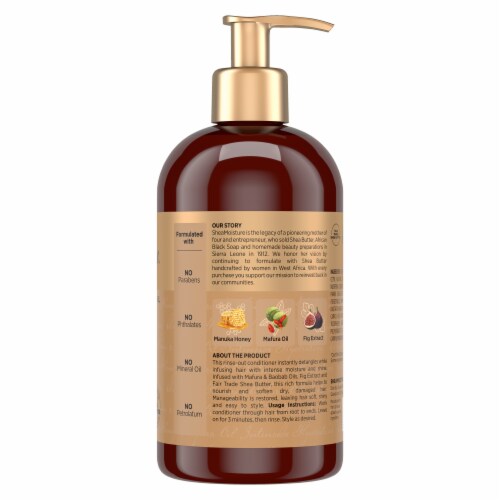 SheaMoisture Manuka Honey and Mafura Oil Conditioner Intensive Hydration Perspective: left