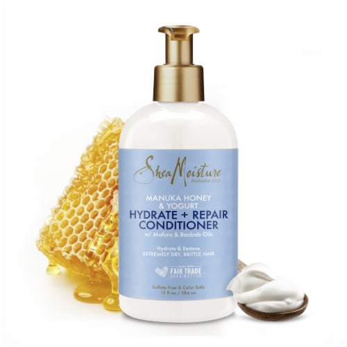 SheaMoisture Manuka Honey and Yogurt Hydrate & Repair Condtioner Perspective: left