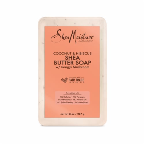 SheaMoisture Coconut and Hibiscus Bar Soap Perspective: left