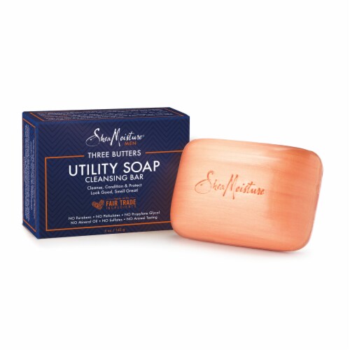 Shea Moisture Three Butters Utility Soap Cleansing Bar Perspective: left