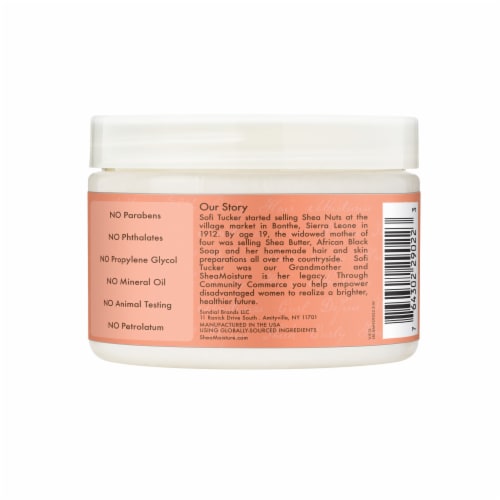 SheaMoisture Smoothie Curl Enhancing Cream,Coconut and Hibiscus Sulfate and Paraben Free Perspective: left