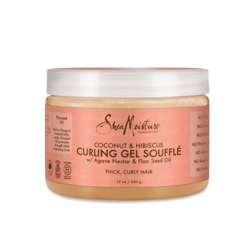 SheaMoisture Coconut and Hibiscus Curling Gel Souffle Perspective: left