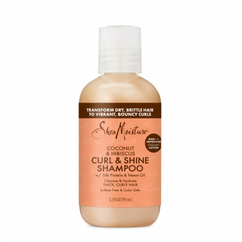 SheaMoisture Coconut & Hibiscus Curl and Shine Shampoo Perspective: left