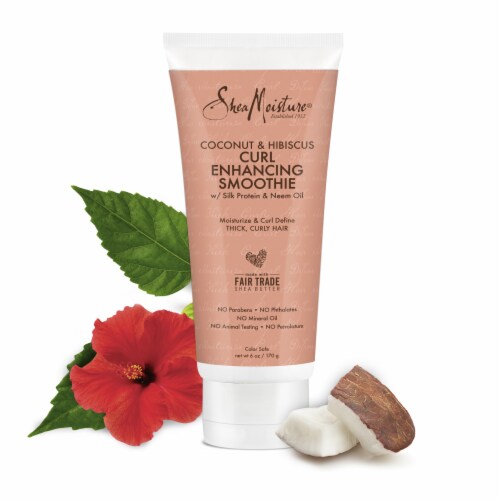 Shea Moisture® Coconut & Hibiscus Curl Enhancing Smoothie for Frizzy & Curly Hair Perspective: left