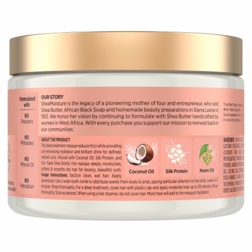 SheaMoisture Coconut & Hibiscus Hair Mask Perspective: left