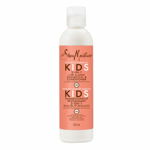 SheaMoisture 2 in 1 Shampoo and Conditioner for kids, Coconut and Hibiscus Perspective: left