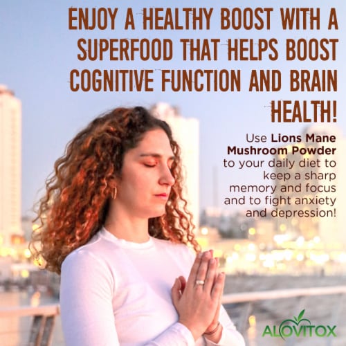 Certified Organic Chaga Mushroom Powder 4 oz by Alovitox - Essential Amino Acids Perspective: left