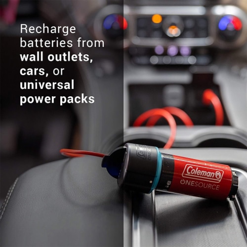 Coleman OneSource C004 Portable Rechargeable Battery Pack for Outdoor Camping Perspective: left