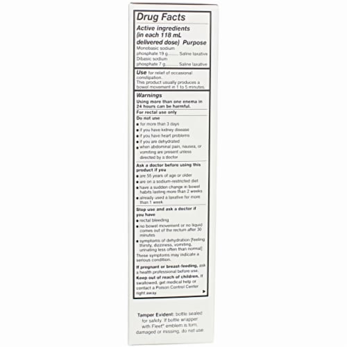 Fleet Adult Saline Enema 4.5 fl oz (Pack of 8) Perspective: left