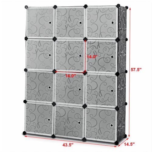 Portable Wardrobe Closet Foldable Clothes Cabinet Organizer w/ Cube Storage,  1 Unit - Kroger