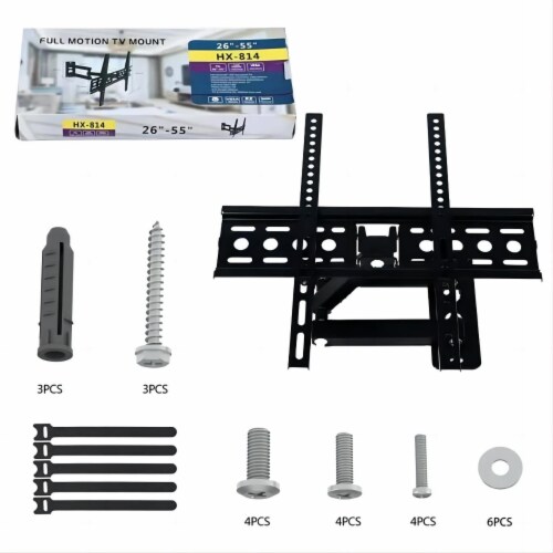 SUGIFT Full Motion Tv Wall Mount For Most 26-65 Inch Tv Up To 77 Lbs Max Vesa 400x400mm Perspective: left