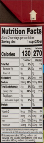 Dr. Mcdougall's Organic Lower Sodium French Lentil Soup Perspective: left
