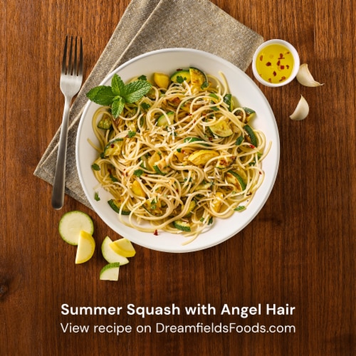 Dreamfields Vegan with Fiber Angel Hair Pasta Perspective: left