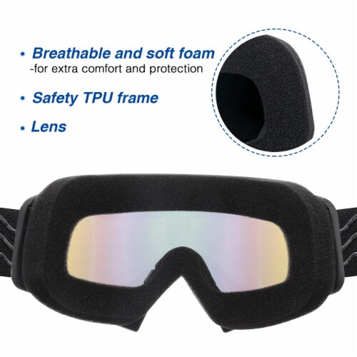 AHR GOG01 Motorcycle Goggles Riding Motocross Snowmobile Dirt Bike Off Road ATV Lens Perspective: left