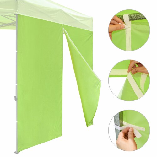InstaHibit Universal Sidewall Zipper UV30+ Fits 10x10ft Canopy Picnic 1 Piece Perspective: left