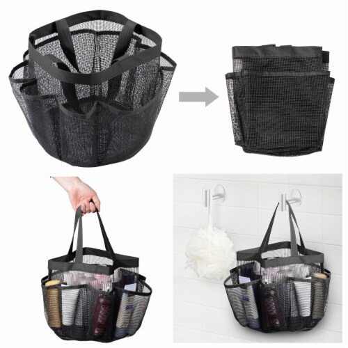 Yescom Portable 2 Packs Mesh Shower Caddy Tote 8 Pockets Bathroom