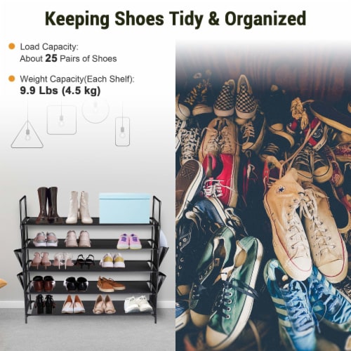 Stackable 50-Pair Shoe Rack