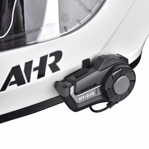 AHR DOT Full Face Motorcycle Helmet Visor Bluetooth Headset Intercom Music XL Perspective: left