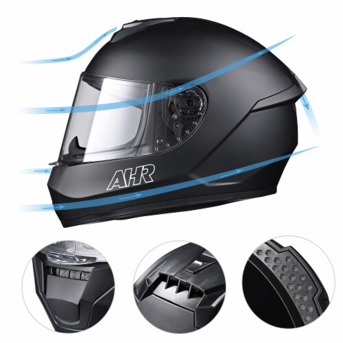 AHR RUN-F3 Full Face Motorcycle Helmet DOT Approved Street Bike Motocross XXL Perspective: left
