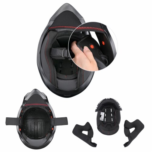AHR H-VEN25 Full Face Helmet DOT Adult Outdoor Motocross Off-Road Dirt Bike S Perspective: left