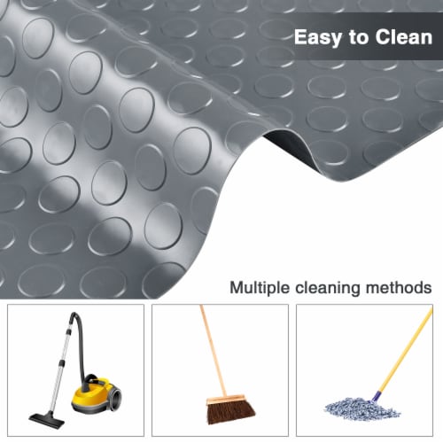 Yescom Garage Floor Mat Roll Non Slip Car Parking Protect Cover Trailer Gray 13x5 Ft Perspective: left