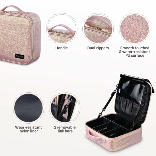 Makeup Bag Dual Cosmetic Bag Cosmetic Case Brush Storage Organizer