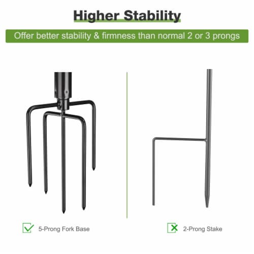 10 Ft String Light Pole Outdoor Metal Pole Aluminum Patio Backyard Party 2 Pack Perspective: left