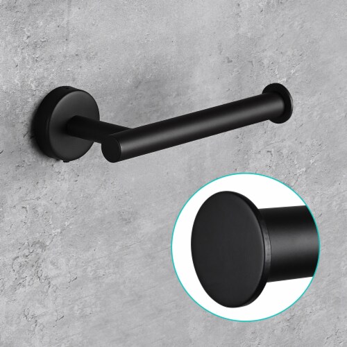 Aquaterior 5-Piece Bathroom Hardware Set Stainless Steel Towel Bar Toilet Paper Holder Hook Perspective: left