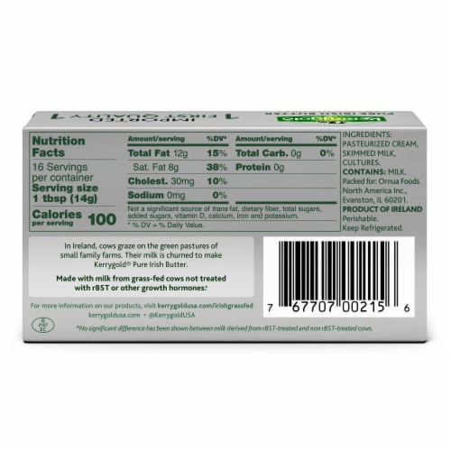 Kerrygold Grass-Fed Pure Irish Unsalted Butter Sticks Perspective: left