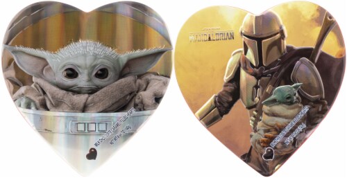 Galerie Star Wars Mandalorian Milk Chocolate Heart Shaped Tin Valentine Candy Perspective: left