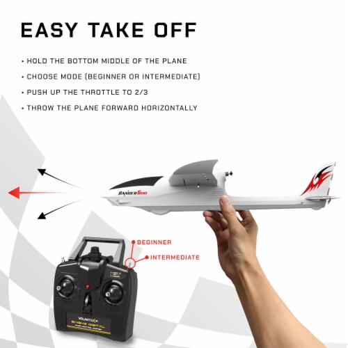 VOLANTEXRC Ranger600 Ready To Fly Remote Control Airplane with Gyro Stabilizer Perspective: left