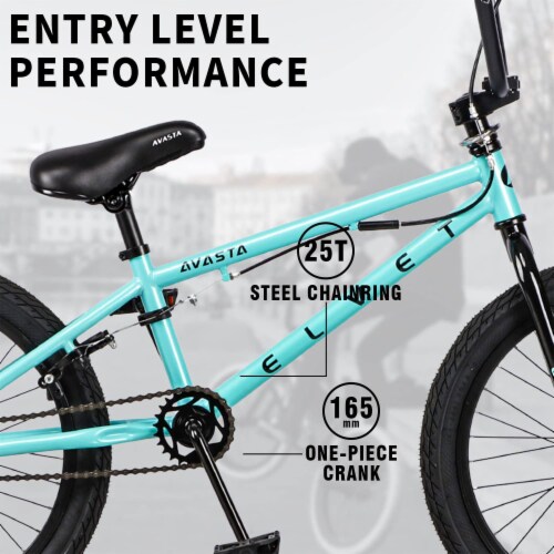 AVASTA 20 Inch Kid Freestyle BMX Bicycle for Beginner Riders, Ages 8 & Up, Mint Perspective: left
