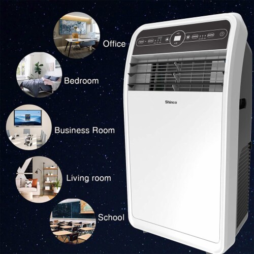 Shinco 12,000 BTU Portable AC Unit, Dehumidifier, and Fan for 400 SqFt Rooms Perspective: left