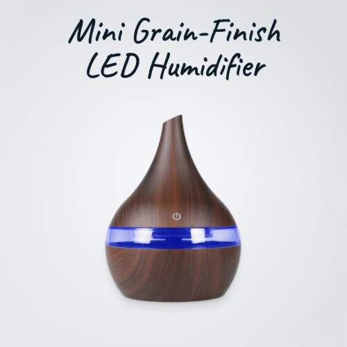 Mini Grain-Finish LED Humidifier Perspective: left