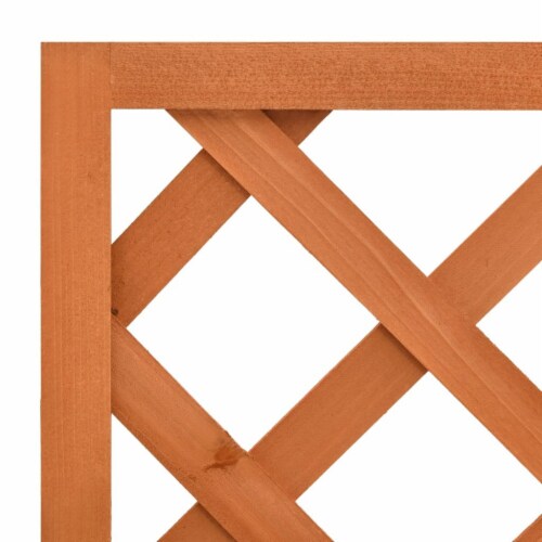 Garden Trellis Planter Orange 19.7 x9.8 x35.4 Solid Firwood Perspective: left