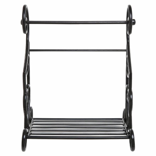 Freestanding Heart Scrollwork Black Metal Kitchen Countertop Paper Towel Holder Stand with 1 unit Pick n Save