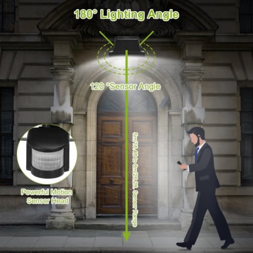 Solar Lights 1000Lm Wall Lights Solar Flood Lights With Light Sensitivity 120 Degree Motion 1 unit QFC