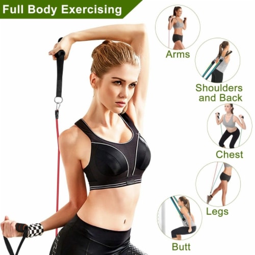 11Pcs Resistance Bands Set Fitness Workout Tubes Exercise Tube Bands Up To 100Lbs 1 unit Kroger