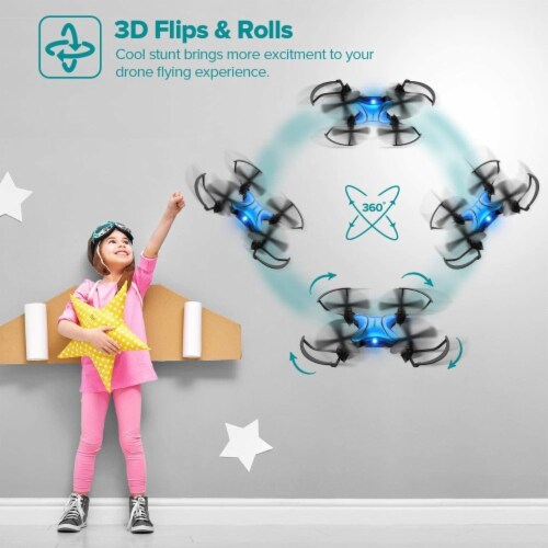 Mini Drone for Kids, Scouter Foldable Beginner drone with Altitude Hold 3D Flips Perspective: left