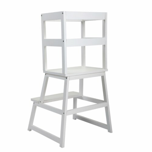 Kid 2-Step Stool with Safety Rails, Kitchen Helper Stool for Toddlers Aged 1-5 Within 150 Perspective: left